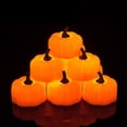 thumbnail image 3 of Mistaha 12PCS YK5013 Flameless LED Pumpkin Lantern Candle Light Bright Flickering Jack-o-lantern style Bulb Battery, 3 of 8