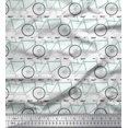 thumbnail image 1 of Soimoi Polyester Crepe Fabric Bicycle Transport Print Fabric by The Yard 42 Inch Wide, 1 of 2