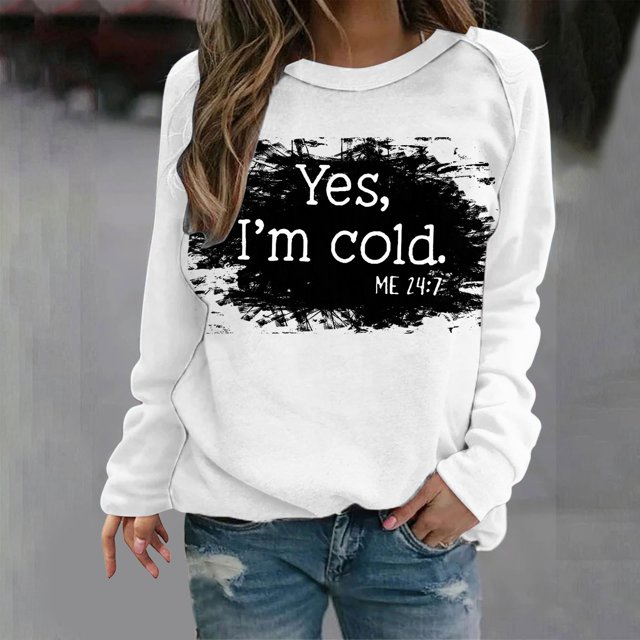 2023 Chandail de Mode pour Femmes Rabais de 50 % Liquidation T-shirt Imprimé Blouse à Manches Longues Col Rond Hauts Décontractés Chandail