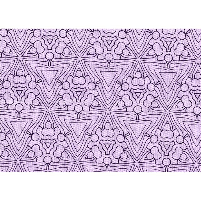 Ahgly Company Machine Washable Indoor Rectangle Transitional Purple Flower Purple Area Rugs, 5' x 7'