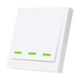 thumbnail image 2 of 3-Channel 433MHz RF Wireless Remote Control Switch, 86-Type Wall-Mounted Transmitter with Self-Adhesive Design, 100m Range, EV1527 Encoding, Battery Not Included for Smart Home Lighting Control, 2 of 6