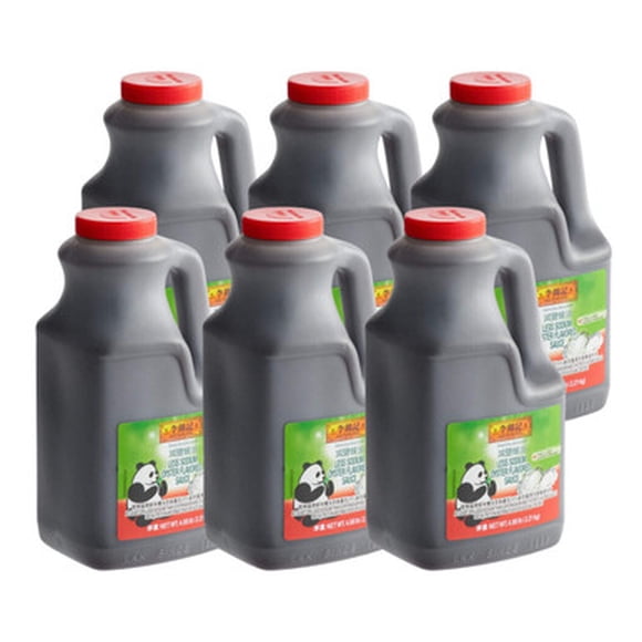 Lee Kum Kee Panda Brand Less Sodium Oyster Flavored Sauce – Rich Savory Umami Base, Health-Conscious Reduced Sodium Formula, 4.88 lb.