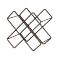 thumbnail image 1 of Black Black Refrigerator Wine Rack Diamond Shape For Beer And Wine Bottle Storage 11.8 X 11.8 Inches 1 Piece Iron Rack, 1 of 6