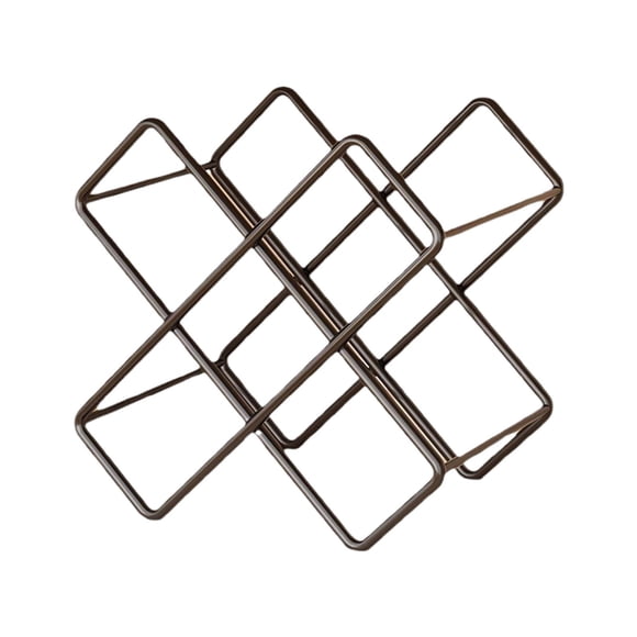 Black Black Refrigerator Wine Rack Diamond Shape For Beer And Wine Bottle Storage 11.8 X 11.8 Inches 1 Piece Iron Rack