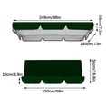 thumbnail image 3 of TopLLC Swing Canopy Cover Set, 210D Replacement Waterproof Polyester Swing Top Cover and Swing Cushion Cover, UV Protection Sun Shade Outdoor Swing Seat Canopy Cover for Garden Patio Yard Porch, 3 of 6