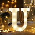 thumbnail image 3 of TopLLC Alphabet LED Letter Lights Light Up White Plastic Letters Standing Hanging A-M & on Clearance, 3 of 3