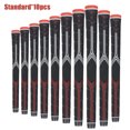 thumbnail image 1 of 10PC Premium Golf Grip â€“ Black Rubber Anti-Slip Handle (Standard/Medium/XL) â€“ High Feedback Golf Club Grip for Enhanced Control Standard Red10pcs, 1 of 6