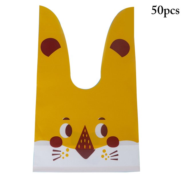 Coofit 50PCS Candy Bag Rabbit Ears Design Treat Bag Party Favor Bag for Cookies Candy