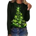 thumbnail image 2 of Jienlioq T-Shirts de Noël Grande Taille Mode pour Femmes à Col Rond à Manches Longues Imprimé Décontracté T-Shirt Blouse Hauts, 2 of 5