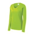 thumbnail image 1 of Gravity Threads Womens Long-Sleeve Moisture-Wick V-Neck - Lime Shock - Small, 1 of 1