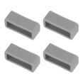 thumbnail image 1 of Unique Bargains Watch Band Strap Loops Silicone for 19mm Width Watch Band, Deep Gray 4 Pack, 1 of 5