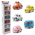 thumbnail image 1 of Pull Back Toy Cars Set of 6 Metal Cartoon Shaped Little Cute Car Model Gift Pack for Kids, 1 of 8