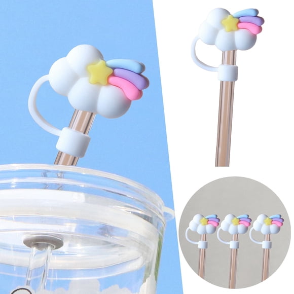 Reusable Glass Straw Cover - Stainless Steel Straw Protector for Wide Diameter - Ideal for Living