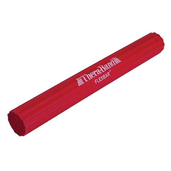 TheraBand FlexBar, Tennis Elbow Therapy Bar, Relieve Tendonitis Pain & Improve Grip Strength, Resistance Bar for Golfers Elbow & Tendinitis, Red, Ligh