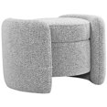 thumbnail image 1 of Meridian Furniture Horizon Grey Boucle Fabric Ottoman, 1 of 10