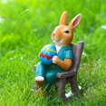 thumbnail image 2 of MesaSe Bunny Sitting Rocking Chair Figurine Finely Designed Cute Appearance for Home Table Desktop Ornament, 2 of 10