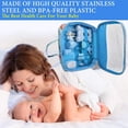 thumbnail image 3 of Baby Grooming Kit,13 in 1 Baby Care Kit Newborn Grooming Set, Infant Essential Daily Safety Care Kit with Cutter Nail Hair Comb Brush Nose Clean Light Blue, 3 of 4