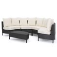 thumbnail image 1 of Afuera Living Ensemble de Canapé Sectionnel en Osier pour Extérieur 5 Pcs Gris, 1 of 23