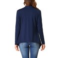 thumbnail image 3 of INSPIRE CHIC Cardigan Ouvert à Manches Longues à Imprimé Léopard pour Femme Bleu Foncé S, 3 of 5
