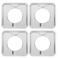 thumbnail image 1 of 4Set Stainless Steel Square Gas Range Drip Pan for Cooking 11.8x11.8x0.5in, 1 of 9