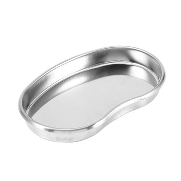 1pc Stainless Steel Kidney Shaped Curved Tray with Lip for Medical Surgical Use Sanitary & Easy to Clean