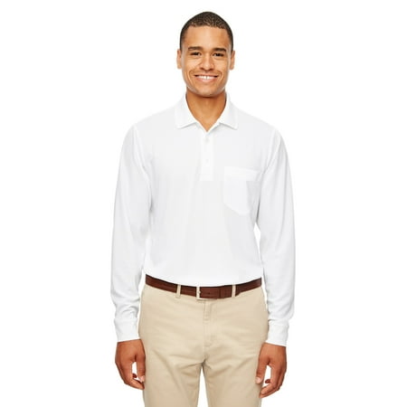 Ash City - Core 365 Polo Piqué à Manches Longues Performance pour Adulte avec Poche