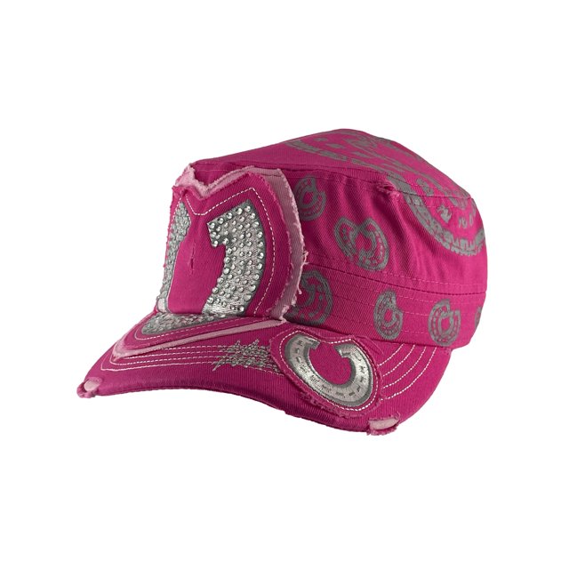 Top Headwear Casquette Ajustable Imprimée pour Femmes - Rose - Fer à Cheval
