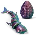 thumbnail image 2 of Birdeem Fish Tank Decorations, Fish Tank Decoration, Sharks Ornament Fish Tank Coffee Table Ornament All Joint Movable Standing Small Gift, Shark Tank Products, 2 of 5