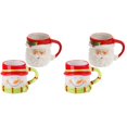 thumbnail image 1 of EIMELI 4 Pcs  Christmas Mugs Ceramic Water Mugs Santa Claus Snowman Mugs Ceramic Coffee Mugs, 1 of 6