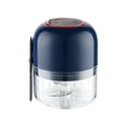 thumbnail image 2 of Oleegame 2PC Electric Garlic Chopper Garlic Crusher Portable Mini Food Processor Vegetable Cutter Wireless Vegetable Masher With USB Charging Garlic Masher Mincer For Onions Meat 300ml Blue, 2 of 8