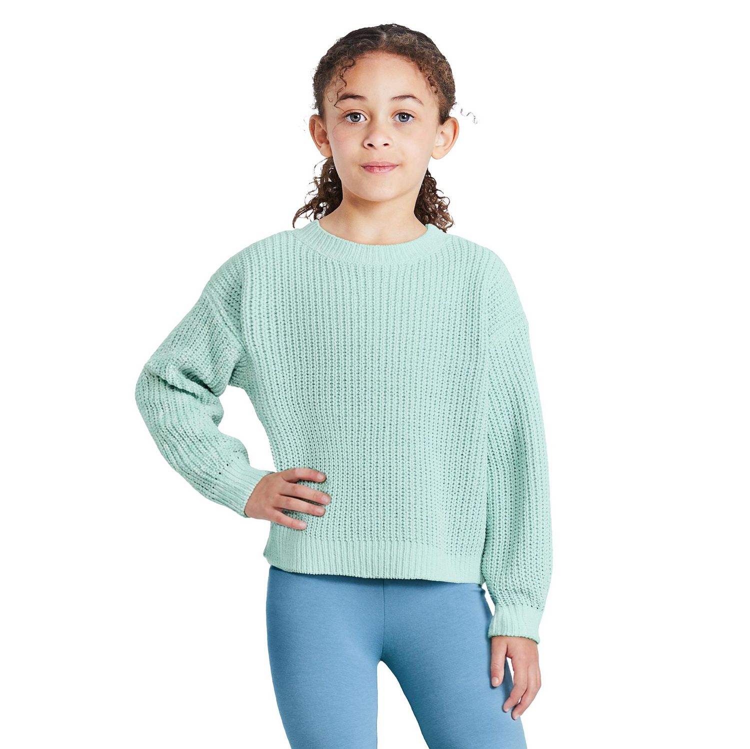 George Girls' Crew-Neck Chenille Pullover