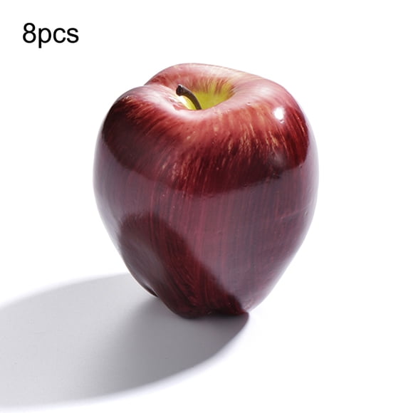 8 Pcs Pommes Rouges Artificielles Délicieuses Décoratives Faux Fruits Décoration de Mariage Fête Ornements;8 Pcs Pommes Rouges Artificielles Délicieuses Faux Fruits Décoration de Mariage Fête