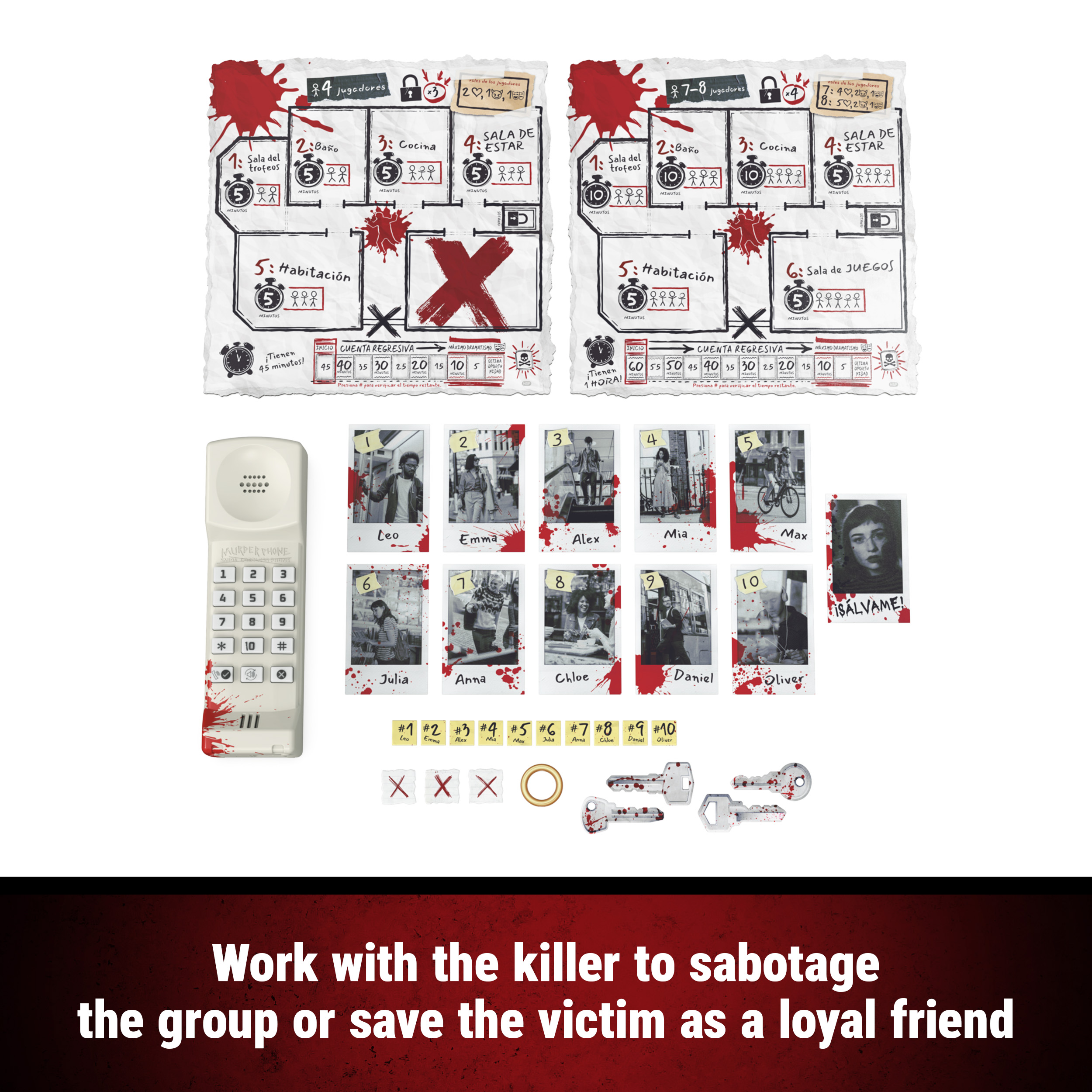 Spin Master Games, Murder Phone Party Game, 4-10 Players, Ages 13 and up