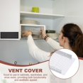 thumbnail image 4 of Uxcell 20 x 4" Rectangle Ventilation Grille 3Pcs Aluminum Air Vent Cover Silver, 4 of 7