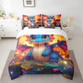 thumbnail image 2 of YST Kawaii Dragon Bedding Set, Cartoon Animal Comforter Set, King Size (7 Count), 2 of 4