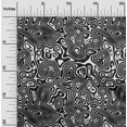 thumbnail image 2 of oneOone Polyester Spandex Tissu Noir Moiré Tissu pour Robe Tissu Imprimé Tissu au Mètre 56 Pouces de Large, 2 of 4