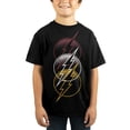 thumbnail image 1 of The Flash Triple Logo Kids Black T-shirt, 1 of 2