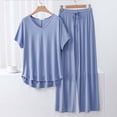 thumbnail image 1 of Weiqiqre Ensembles de Pyjama pour Femmes Pyjamas Rafraîchissants Ensembles Assortis d'Été Manches Courtes Ensemble de Détente Femmes, 1 of 3