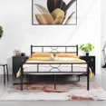 thumbnail image 1 of Homycasa Full Size Metal Platform Bed Frame, Black, 1 of 8