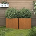thumbnail image 1 of vidaXL Planters 2 pcs 32x30x29 cm Corten Steel, 1 of 5
