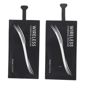 2PCS Adaptateur universel de chargeur sans fil Type‐C Sticker de téléphone mobile Récepteur de recharge