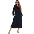 thumbnail image 1 of AherBiu Robes for Women Zipper Front Lightweight Sherpa Soft Bathrobe Plush Warm Winter Robe with Hood, 1 of 3
