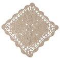 thumbnail image 4 of Square Table Cover Lace Cotton Table Place Mat Dining Pad Cloth Crochet Placemat Cup Mug Tablecloth Tea Coaster Handmade 40/60cm Beige, 4 of 9