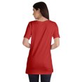 thumbnail image 3 of Inkmeso Plain Basic Tshirt Long Length Tee Short Sleeve Workout Top For Women, 3 of 9