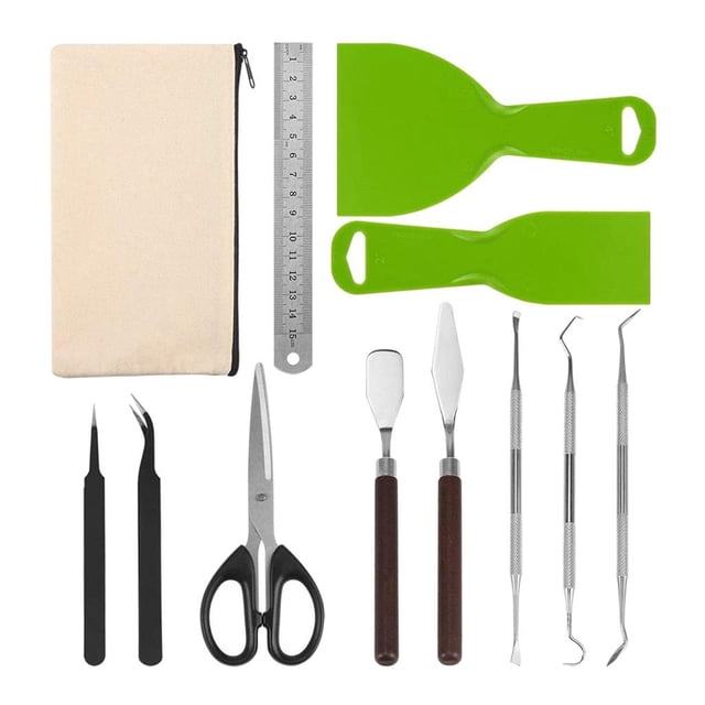 jifeng 12x Outils de Désherbage en Vinyle pour Artisanat Ensemble de Base d'Artisanat Trousse d'Outils en Vinyle pour Cricuting