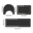 thumbnail image 3 of Ohufall 47in 3 Piece Bathroom Mat Set Rubber Back Non Slip Super Absorbent Washable For Home Hotel Shower, 3 of 9