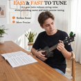thumbnail image 4 of Soprano Ukulele Beginner Kit 21 Inch w/Free Online Lesson Gig Bag Tuner Picks Strap, Fast to Learn, 4 of 8