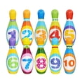 thumbnail image 3 of EeaseCA Small Solid Bowling Play Set Colorful Pattern Bowling Playthings Sports Bowling Games Educational Toy for Kids Children, 3 of 8