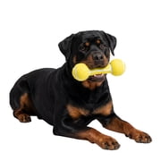 One Paw, Barbell Dog Toy, Rubber and Polyester, Fun Toy, Yellow, for Dogs