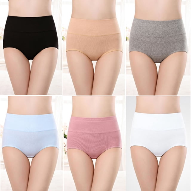 Soki Womens Underwear Multiple Cotton High Rise Briefs 6PC on Clearance
